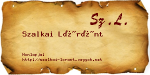 Szalkai Lóránt névjegykártya